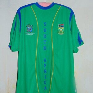 ICC Cricket World Cup 2007 South Africa Green Blue Mens Polo Sports Shirt Top M